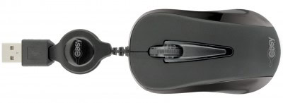 Mini Mouse Óptico Retráctil (Negro) Easy Line