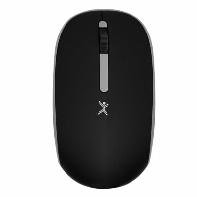 Mouse Inalámbrico negro silencioso con receptor doble USB C+USB A PC-045175