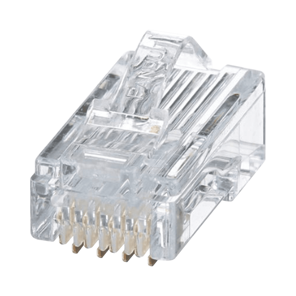 MP588L-AD-5-l Plug RJ45 Cat5e, Para Cable UTP de Calibres 24-26 AWG, Chapado en Oro de 50 Micras, Paquete de 50 Piezas MP588-L 6