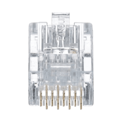 Plug RJ45 Cat5e, Para Cable UTP de Calibres 24-26 AWG, Chapado en Oro de 50 Micras, Paquete de 50 Piezas