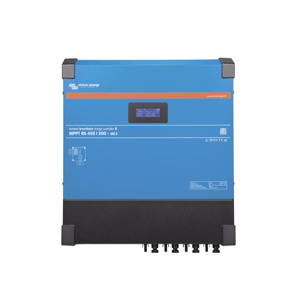 MPPTRS450_100-AD-1-l-1 SmartSolar MPPT RS 450/100-MC4. Controlador Solar MPPT 100A, Voltaje: 48 Vcc. Para uso con Inv. Cargadores Victron MPPTRS450/100 2