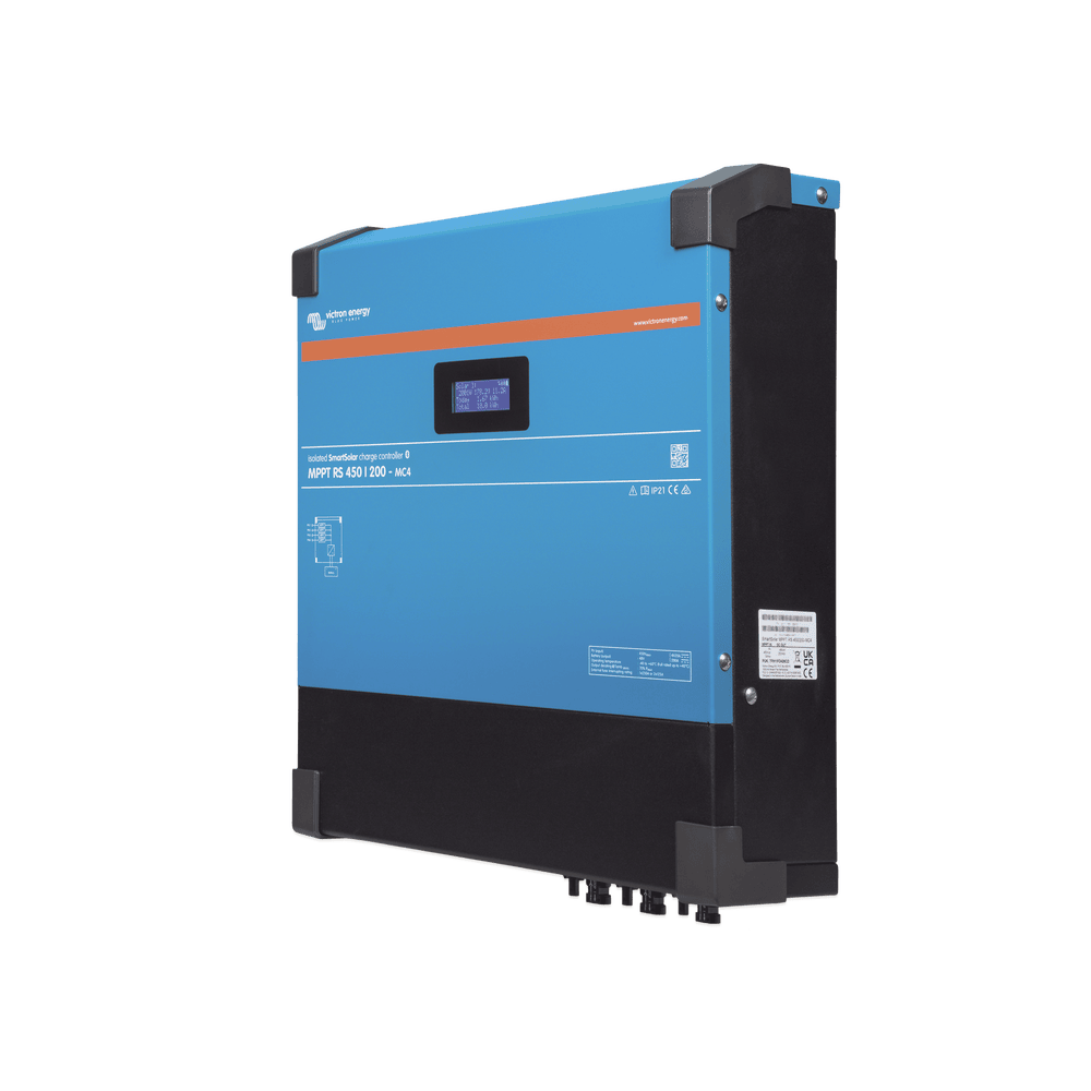 MPPTRS450_200-l-2 SmartSolar MPPT RS 450/200-MC4. Controlador Solar MPPT 200A, Voltaje: 48 Vcc. Para uso con Inv. Cargadores Victron MPPTRS450/200 1