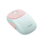 Mouse Inalámbrico FUN | Recargable| 2.4G & Bluetooth | 4 Niveles de DPI | Silencioso | Ergonómico | 5 Botones | Compatible con Windows, macOS 10.5, Android iOS Linux y Chrome OS | Color Rosa. MU102-l