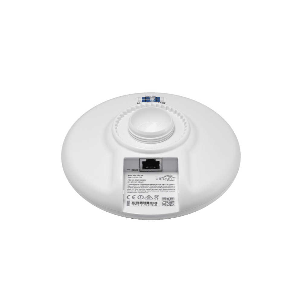 NBEM516-LAT-DER-l NanoBeam airMAX M5 CPE, hasta 150 Mbps, 5 GHz (5150 - 5875 MHz) con antena integrada de 16 dBi NBE-M5-16 4