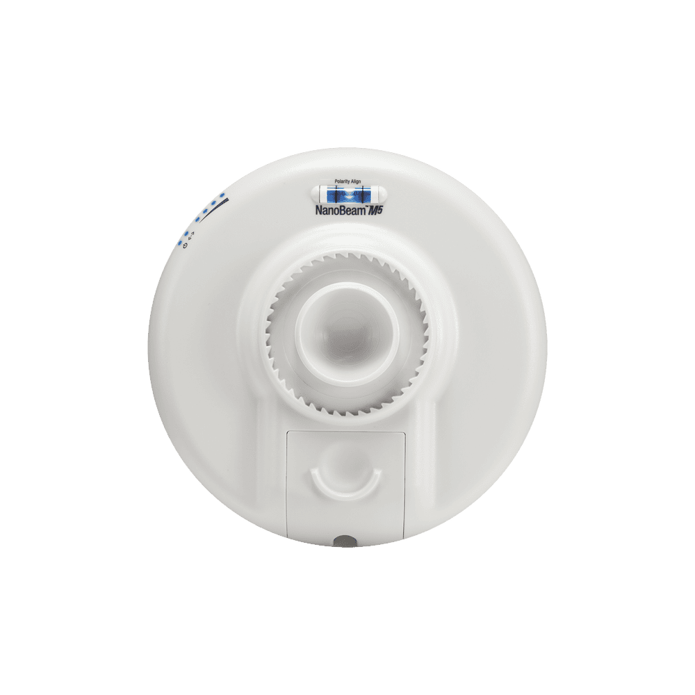 NBEM516-LAT-IZQ-l NanoBeam airMAX M5 CPE, hasta 150 Mbps, 5 GHz (5150 - 5875 MHz) con antena integrada de 16 dBi NBE-M5-16 3