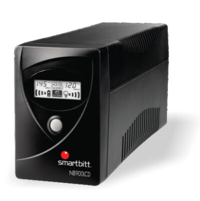 No-Break SMARTBITT SBNB900LCD, 900 VA, 450 W, Negro, Hogar y Oficina