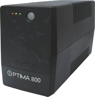 No break interactivo OPTIMA 800, 800VA/480W, Voltaje 120/127 +/-5%, 6 NEMA 5-15R 4 respaldadas/2 reguladas, FP 0.6, Proteccion de linea RJ11/RJ45, LEDS
