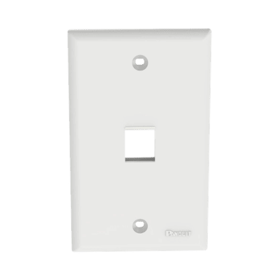 Placa de Pared Vertical, Salida Para 1 Puerto Keystone, Color Blanco