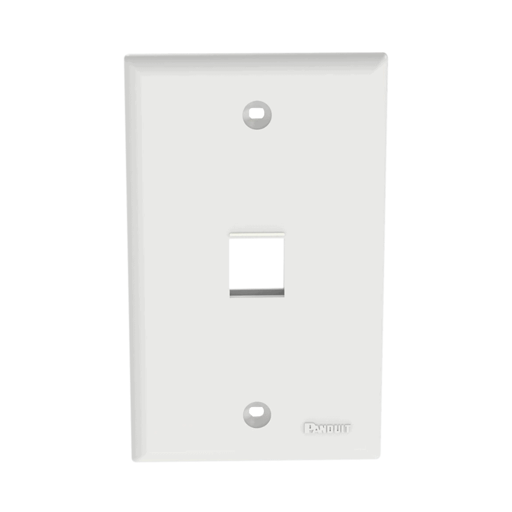 NK1FNWH-l Placa de Pared Vertical, Salida Para 1 Puerto Keystone, Color Blanco NK1FNWH 1
