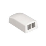 Caja de Montaje en Superficie, Para 2 Módulos Keystone, Color Blanco Mate NK2BXEIA