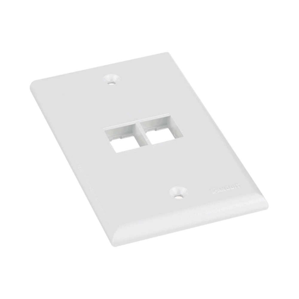 NK2FNWH-AD-1-l Placa de Pared Vertical, Salida Para 2 Puertos Keystone, Color Blanco NK2FNWH 2