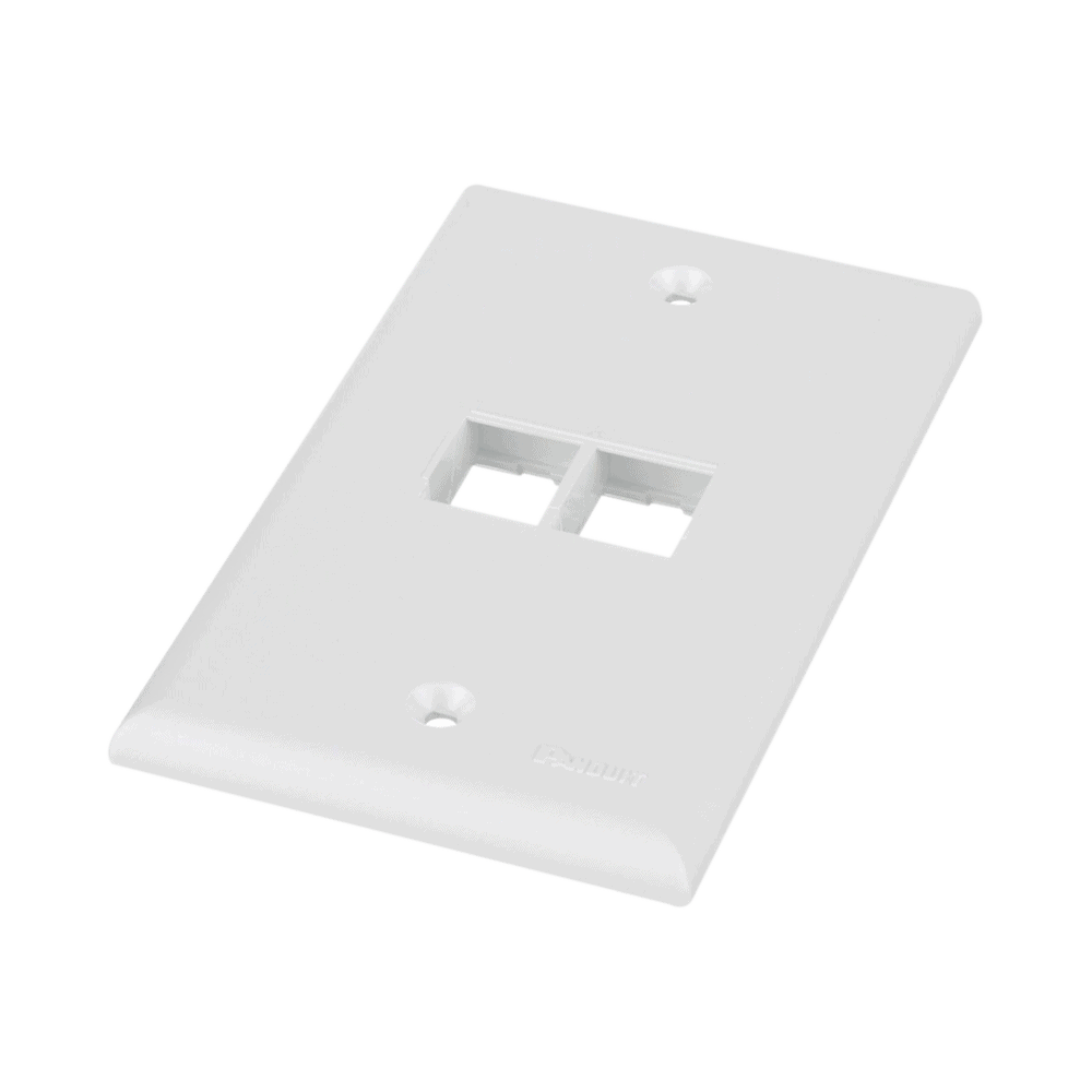 NK2FNWH-AD-2-l Placa de Pared Vertical, Salida Para 2 Puertos Keystone, Color Blanco NK2FNWH 3