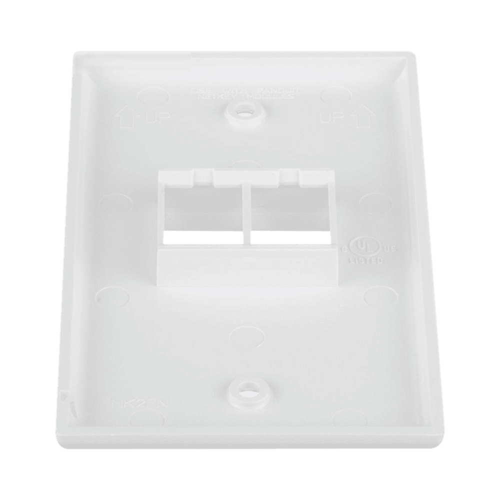 NK2FNWH-AD-3-l Placa de Pared Vertical, Salida Para 2 Puertos Keystone, Color Blanco NK2FNWH 4
