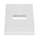 Placa de Pared Vertical, Salida Para 2 Puertos Keystone, Color Blanco NK2FNWH-l