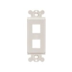 Marco de Módulo Dúplex, Para Placas Frontales Estándar GFCI, Acepta 2 Módulos Keystone, Color Blanco NK2RMFEI