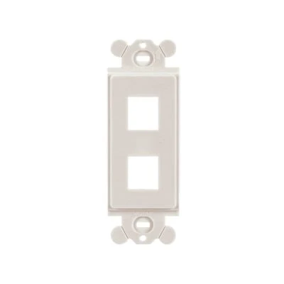Marco de Módulo Dúplex, Para Placas Frontales Estándar GFCI, Acepta 2 Módulos Keystone, Color Blanco