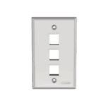 Placa de Pared Vertical, Salida Para 3 Puertos Keystone, Color Blanco NK3FNWH-AD-1-l
