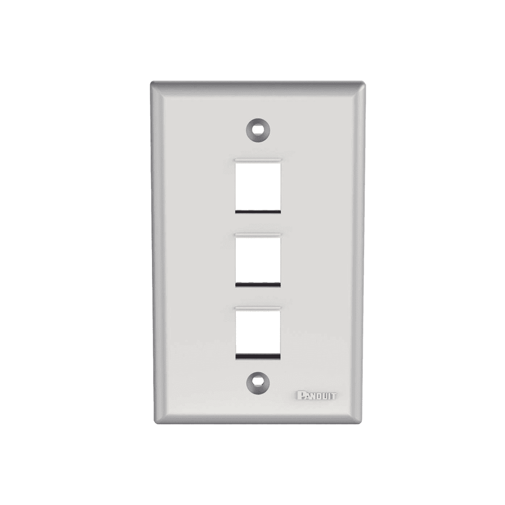NK3FNWH-AD-1-l Placa de Pared Vertical, Salida Para 3 Puertos Keystone, Color Blanco NK3FNWH 2