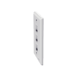 Placa de Pared Vertical, Salida Para 3 Puertos Keystone, Color Blanco NK3FNWH-AD-2-l