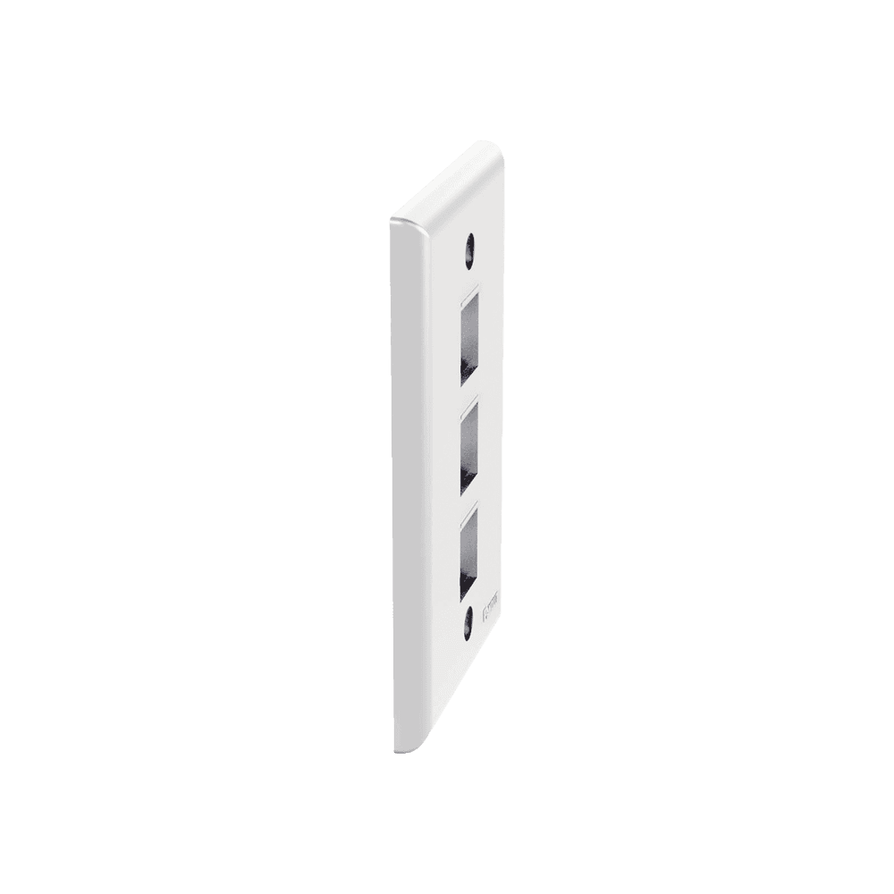 NK3FNWH-AD-3-l Placa de Pared Vertical, Salida Para 3 Puertos Keystone, Color Blanco NK3FNWH 4