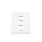 Placa de Pared Vertical, Salida Para 3 Puertos Keystone, Color Blanco NK3FNWH-AD-4-l