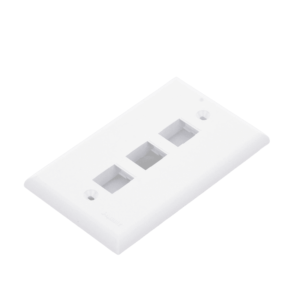 NK3FNWH-AD-5-l Placa de Pared Vertical, Salida Para 3 Puertos Keystone, Color Blanco NK3FNWH 6