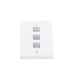Placa de Pared Vertical, Salida Para 3 Puertos Keystone, Color Blanco NK3FNWH-AD-6-l