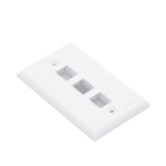 Placa de Pared Vertical, Salida Para 3 Puertos Keystone, Color Blanco NK3FNWH-AD-7-l