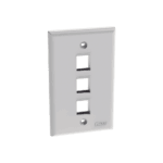 Placa de Pared Vertical, Salida Para 3 Puertos Keystone, Color Blanco NK3FNWH-l
