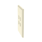 Placa de Pared Vertical, Salida Para 4 Puertos Keystone, Con Espacios Para Etiquetas, Color Marfil NK4FEIY-LAT-IZQ-l