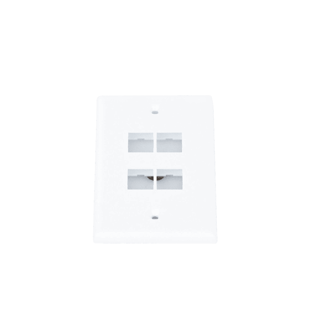 NK4FNWH-AD-5-l Placa de Pared Vertical, Salida Para 4 Puertos Keystone, Color Blanco NK4FNWH 6