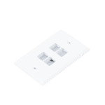 Placa de Pared Vertical, Salida Para 4 Puertos Keystone, Color Blanco NK4FNWH-AD-6-l