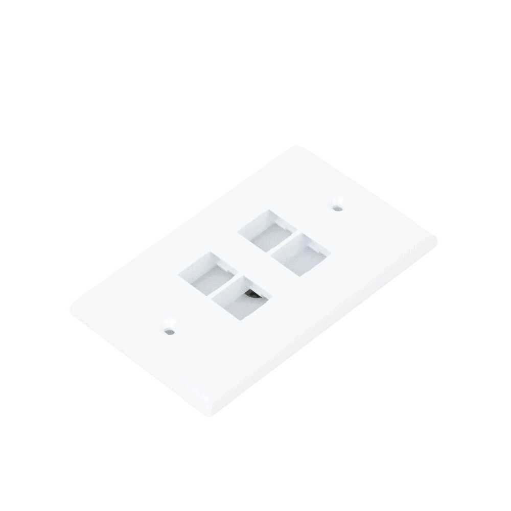 NK4FNWH-AD-6-l Placa de Pared Vertical, Salida Para 4 Puertos Keystone, Color Blanco NK4FNWH 7