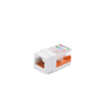 Conector Jack Estilo Leadframe, Tipo Keystone, Categoría 5e, de 8 Posiciones y 8 Cables, Color Blanco NK5E88MWHY-AD-1-l