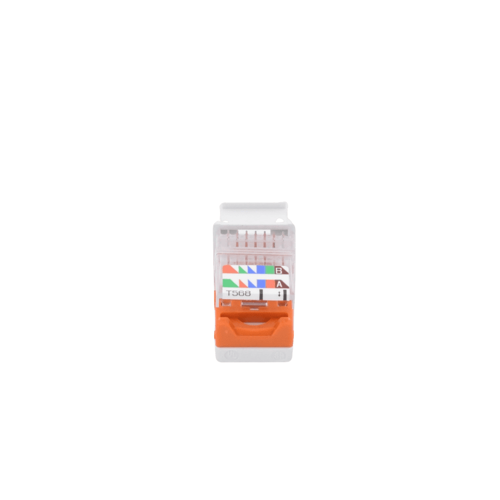 NK5E88MWHY-AD-2-l Conector Jack Estilo Leadframe, Tipo Keystone, Categoría 5e, de 8 Posiciones y 8 Cables, Color Blanco NK5E88MWHY 3