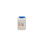 Conector Jack Estilo 110 (de Impacto), Tipo Keystone, Categoría 6, de 8 Posiciones y 8 Cables, Color Azul NK688MBU-AD-4-l