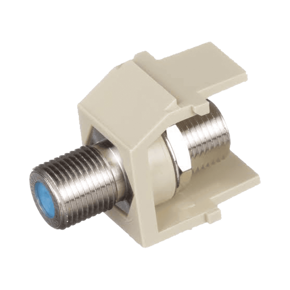 NKFEI-l Módulo Acoplador Coaxial Tipo F, Keystone, de 75 Ohms, 3.0 GHz, Color Marfil NKFEI 1