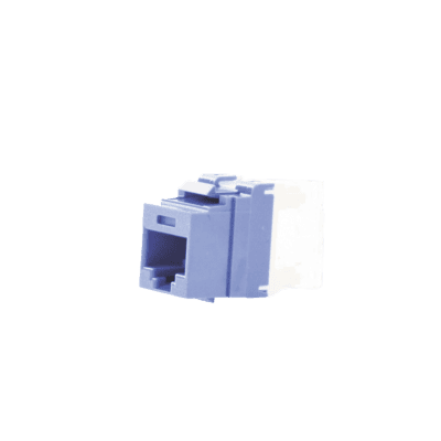Conector Jack Estilo 110 (de Impacto), Tipo Keystone, Categoría 5e, de 8 Posiciones y 8 Cables, Color Azul