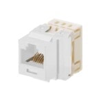 Conector Jack Estilo 110 (de Impacto), Tipo Keystone, Categoría 5e, de 8 Posiciones y 8 Cables, Color Marfil NKP5E88MEI-1