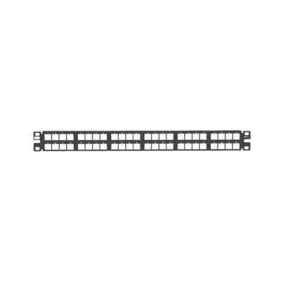 Panel de Parcheo Modular de Alta Densidad, Keystone (Sin Conectores), Identificación con Etiqueta Adhesiva, de 48 Puertos en 1 UR