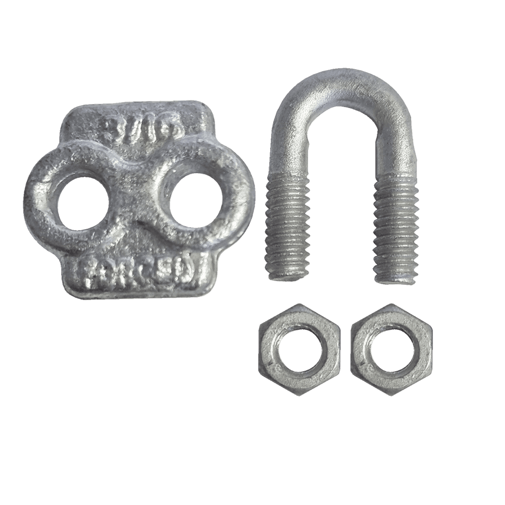 NUDO316FJG-AD-1-l Nudo/ Perro/ Abrazadera Acero Forjado para Cable de 3/16" Galv. Inmersión en Caliente. NUDO-316-FJG 2