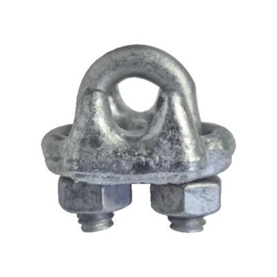 Nudo/ Perro/ Abrazadera Acero Forjado para Cable de 5/16", Galv. por Inmersión en Caliente.