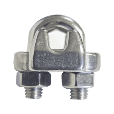 Nudo/ Perro/ Abrazadera Acero Forjado para Cable de 5/16", Acero Inoxidable.