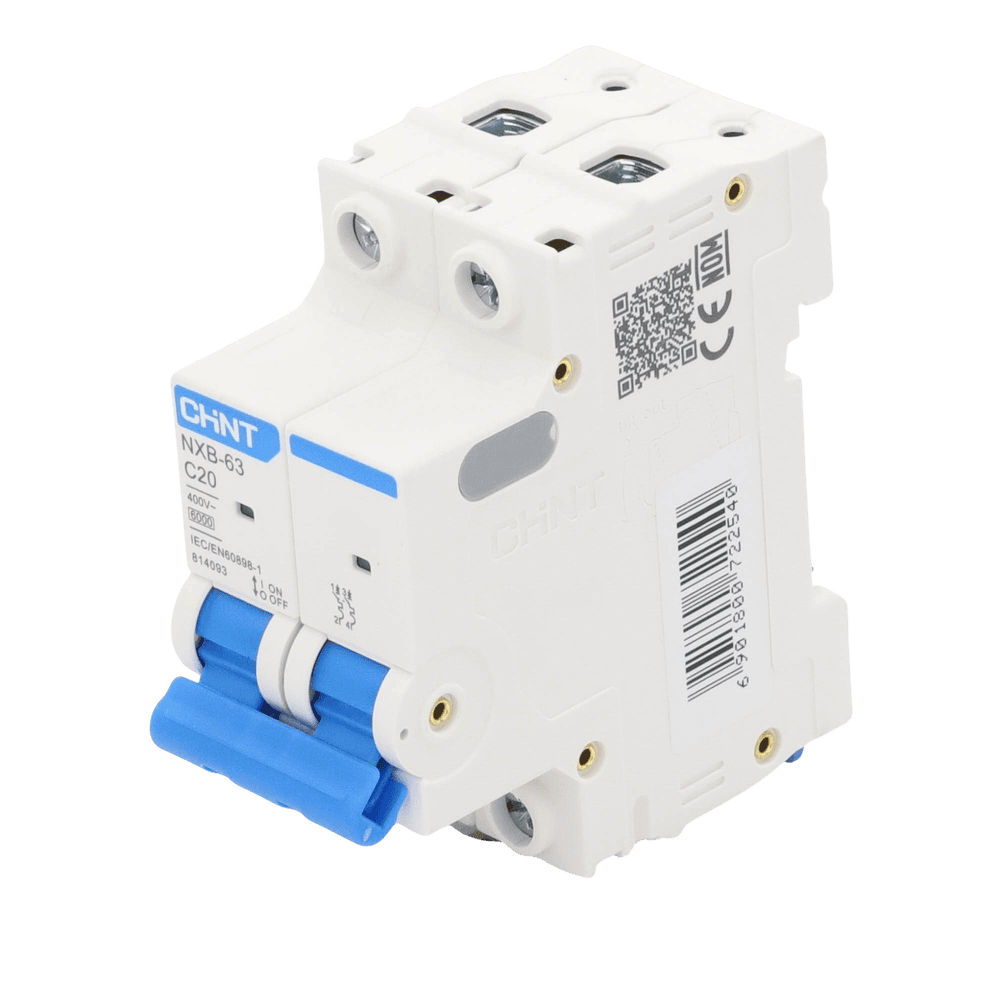 NXB632PC20-AD-3-l Pastilla para Riel Din, 2 Polos, 20 Amp, Vca:110/415v, 6kA, Catálogo: NXB632PC20, Serie: NXB-63. NXB632PC20 4