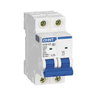 Pastilla para Riel Din, 2 Polos, 20 Amp, Vca:110/415v, 6kA, Catálogo: NXB632PC20, Serie: NXB-63.