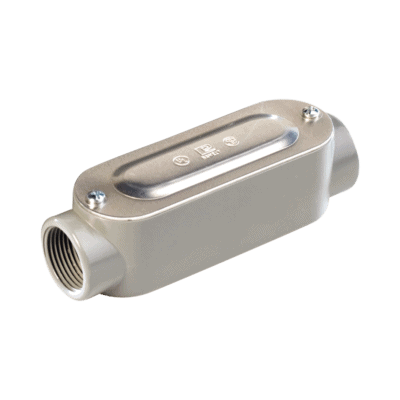 Caja Ovalada Roscada tipo C de 1/2" (12.7 mm) / Incluye tapa y tornillos.