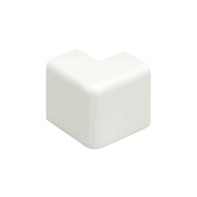 Esquinero exterior, para uso con canaleta LD3, material ABS, Color Blanco Mate