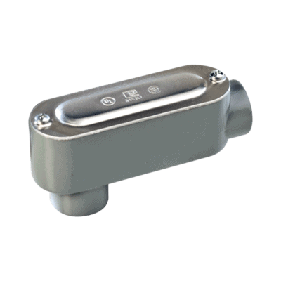Caja Condulet tipo LB de 1/2" (12.7 mm) Incluye tapa y tornillos.