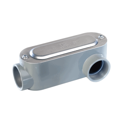 Caja Condulet tipo LL de 1" (25.4 mm) Incluye tapa y tornillos.