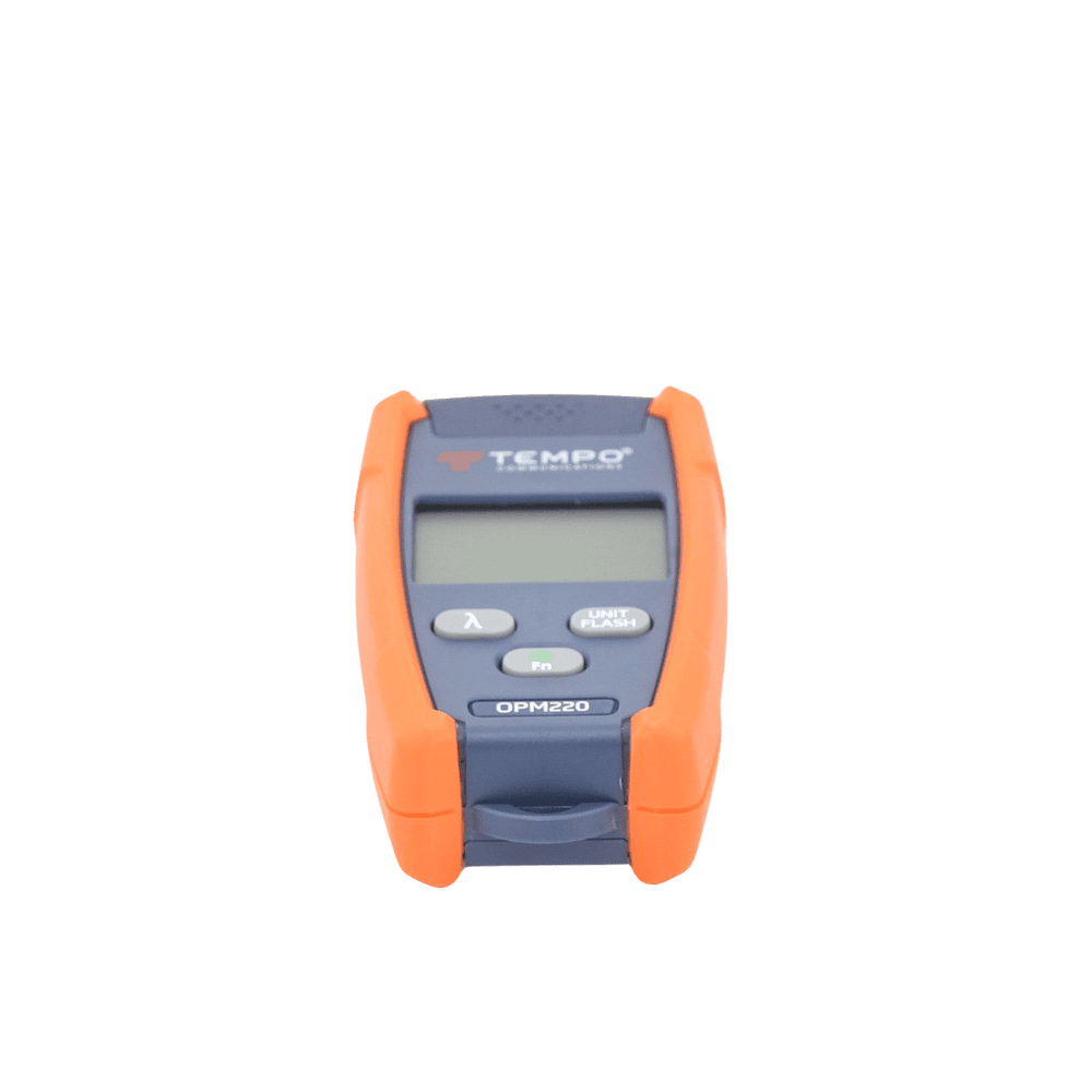 OPM220-AD-1-l Medidor de Alta Potencia (Micro OPM) para Fibra Óptica con Localizador Visual de Fallos (VFL), Entrada Universal de 2.5 mm (para Conectores SC, ST y FC), Rango de Medición: -50 a +26 dBm OPM-220 2